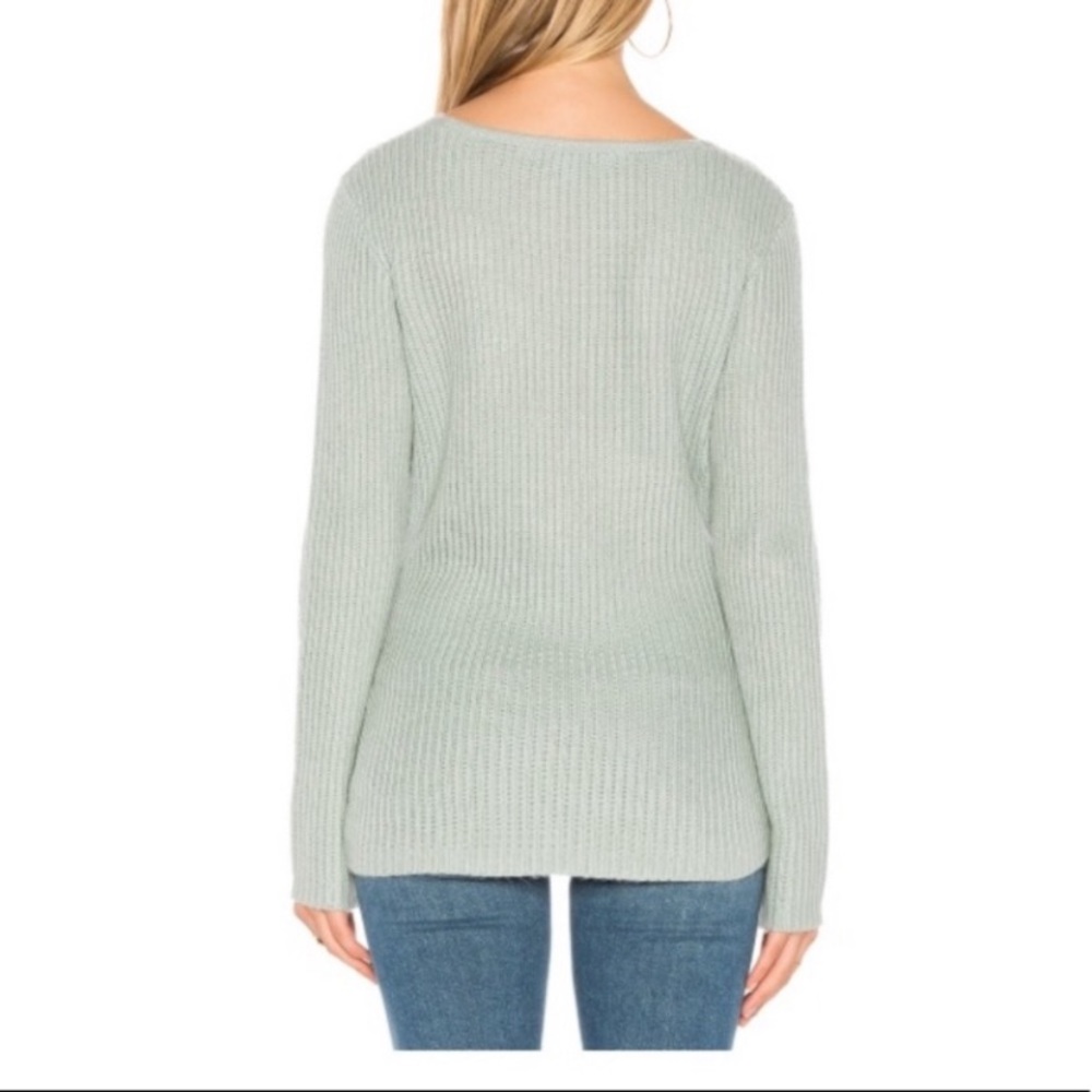 Cupcakes & Cashmere Gray Wrap Sweater Size L - Picture 2 of 13